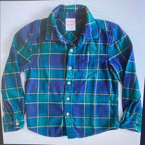 Jumping Beans Kids Plaid Shirt - Blue and Green
